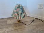 Tafellamp tafel lamp vintage retro bloemen messing kap, Ophalen of Verzenden, Zo goed als nieuw, Minder dan 50 cm