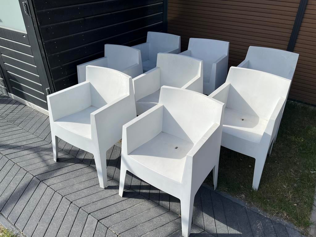 8x Philippe Starck Driade Toy stoelen met hoes incl kussen, Ophalen, Zo goed als nieuw, Kunststof
