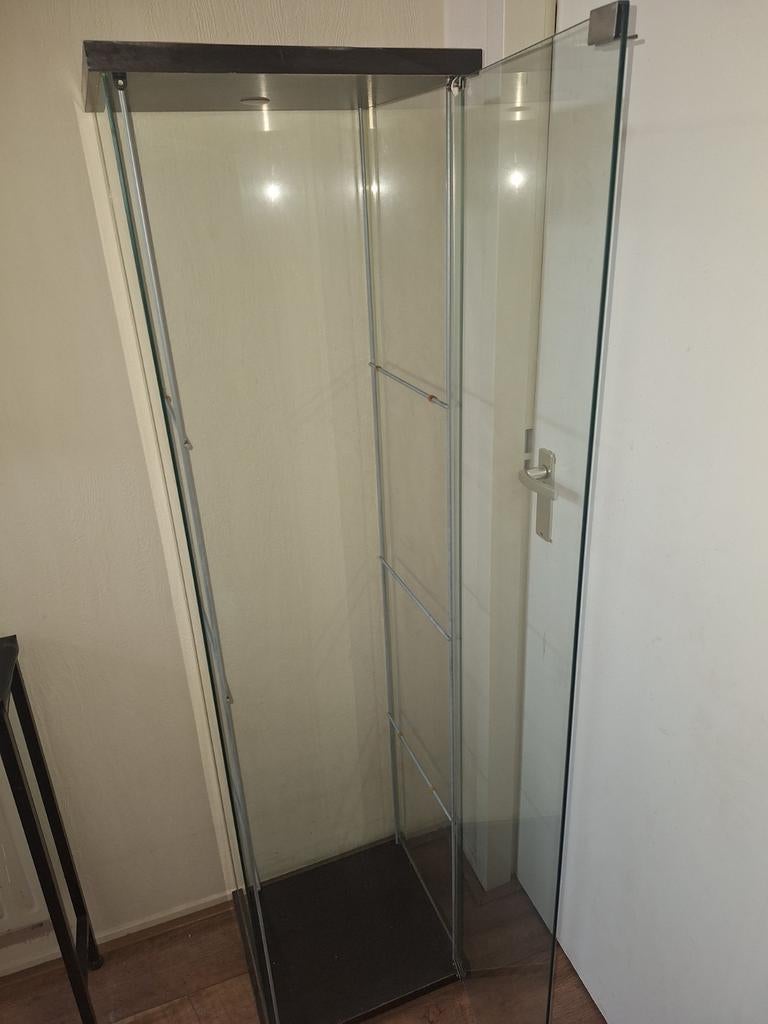 Vitrinekast(zonder glazen legplaten), Ophalen, Minder dan 50 cm, Gebruikt, Glas