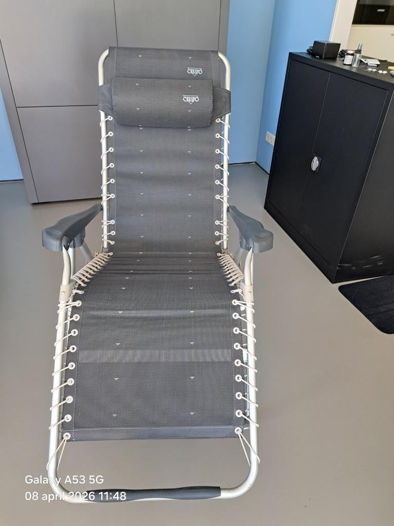 Crespo relaxstoel, Caravans en Kamperen, Kampeermeubelen, Ophalen, Zo goed als nieuw, Campingstoel