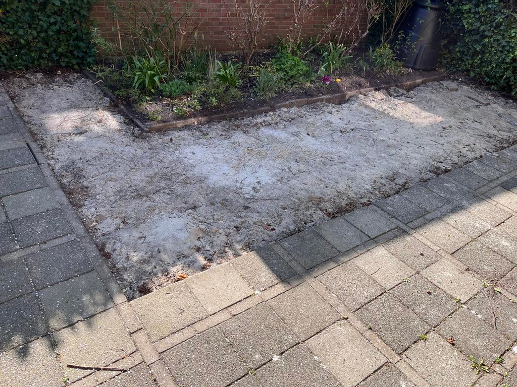 Gratis zand - ca. 2,6 kuub (wit zand), Tuin en Terras, Zand, Ophalen, Gebruikt, Ophoogzand