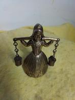 14834) mooie messing tafelbel  het melkmeisje, Ophalen of Verzenden