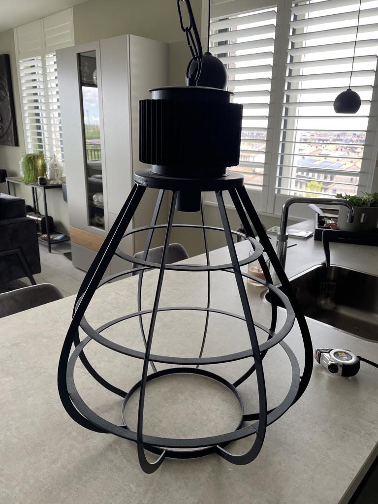 Industriële lamp, Gebruikt, 50 tot 75 cm, Ophalen of Verzenden, Metaal