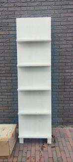 Witte decoratiekast met 5 Planken, Ophalen, Met plank(en), Gebruikt, 200 cm of meer