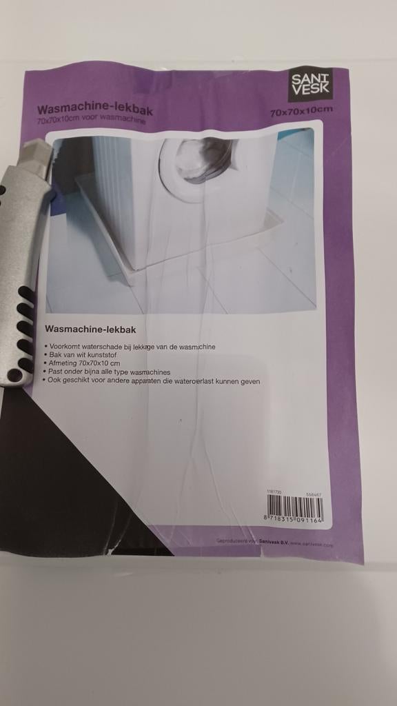 Lekbak wasmachine 70x70x10cm - Voorkom waterschade, Witgoed en Apparatuur, Wasmachines, Ophalen, Nieuw