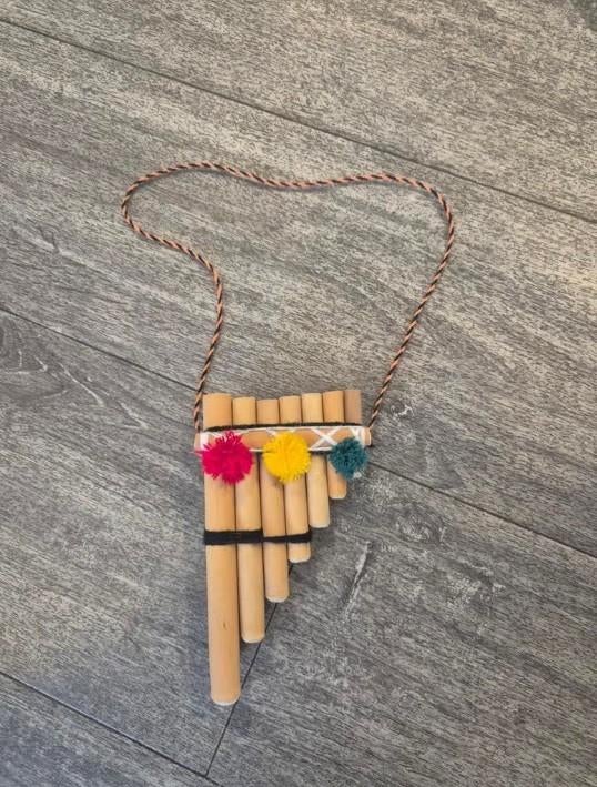 Mooie handgemaakte panfluit uit Peru (SIKU) 13 buizen, Muziek en Instrumenten, Ophalen of Verzenden, Zo goed als nieuw, Houtblazer