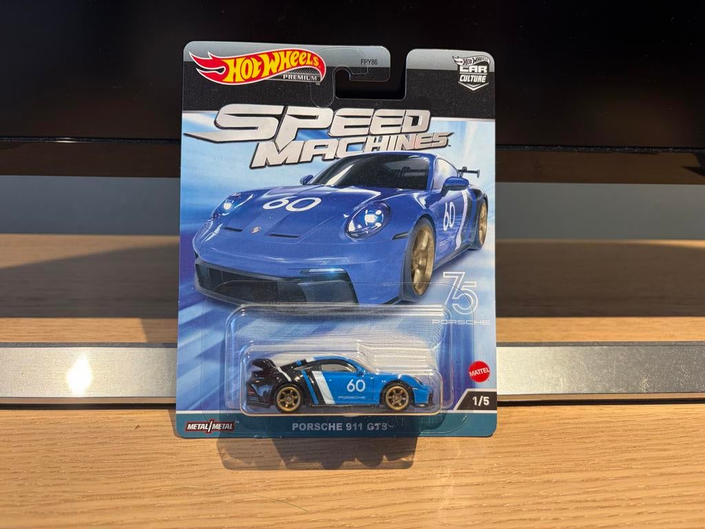 Hot Wheels Porsche 911 GT3 Speed Machines (HKC44), Ophalen of Verzenden, Nieuw, Auto, Hot Wheels