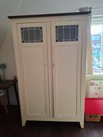 Mooie kledingkast met glas-in-lood, Ophalen, Gebruikt, Kast, 50 tot 70 cm