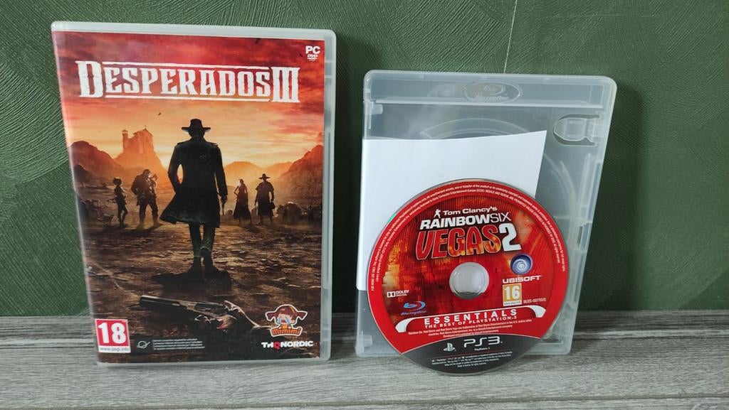 Rainbow Six Vegas 2 ps3 en gratis desperados 3 pc game, Shooter, 1 speler, Ophalen of Verzenden, Zo goed als nieuw