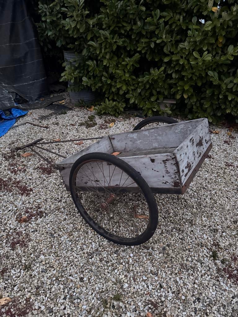 Oude handkar / fietskar / brommer aanhangwagen, Ophalen, Gebruikt, Overige typen, 80 kg of meer