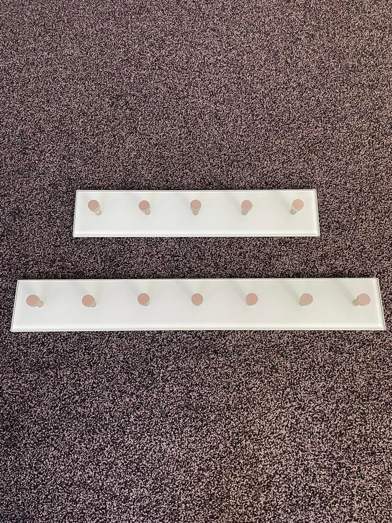 Kapstok wit glas, Huis en Inrichting, Woonaccessoires | Kapstokken, Wandkapstok, Ophalen of Verzenden, Minder dan 100 cm, Glas