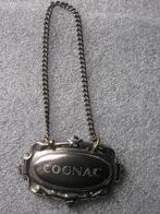 Zilver Kleurig Decanter Tag / Drank Schild  - Cognac, Verzenden