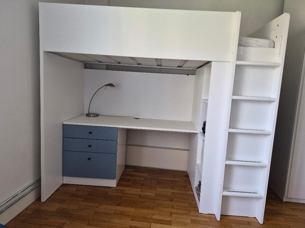 IKEA hoogslaper - SMÅSTAD - 90x200 incl. matras, Ophalen, Gebruikt, Hoogslaper