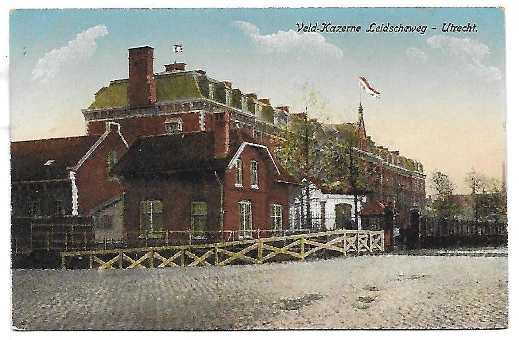 Utrecht Veld - kazerne Ongelopen Oude ansichtkaart ( A1996 ), Ophalen of Verzenden, 1920 tot 1940, Ongelopen, Utrecht