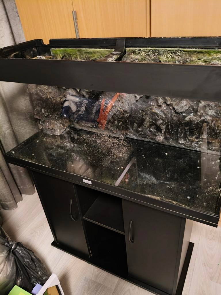 Aquarium/terrarium met onderkast, Dieren en Toebehoren, Vissen | Aquaria en Toebehoren, Leeg aquarium, Ophalen