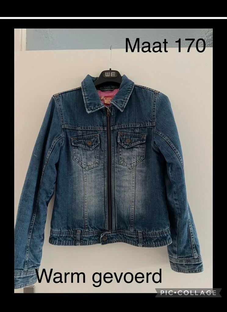 WE spijkerjasje maat 170, warm gevoerd, Kinderen en Baby's, Kinderkleding | Maat 170, Ophalen of Verzenden, Gebruikt, Jongen of Meisje