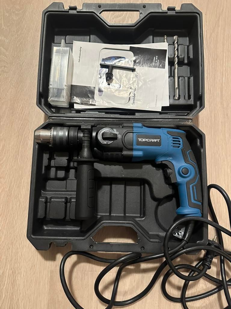 Combiboormachine topcraft, Doe-het-zelf en Verbouw, Gereedschap | Boormachines, Ophalen of Verzenden, Zo goed als nieuw, Boormachine