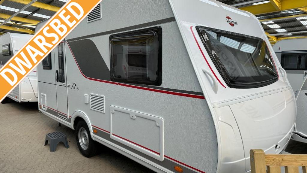 Bürstner Premio 395 TS DWARS BED 210 CM!, Caravans en Kamperen, Bedrijf, Treinzit, Tot en met 3, Bürstner
