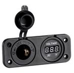 Digitale voltmeter en stopcontact inbouwmontage, Ophalen of Verzenden, Nieuw