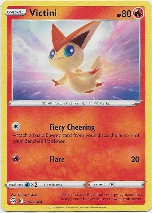 Fusion Strike,  Victini [uncommon] 36/264, Verzenden, Nieuw, Losse kaart