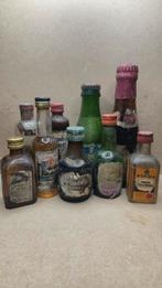 Set van 9 vintage mini decoratie flesjes, Gebruikt, Overige kleuren, Ophalen of Verzenden, Glas