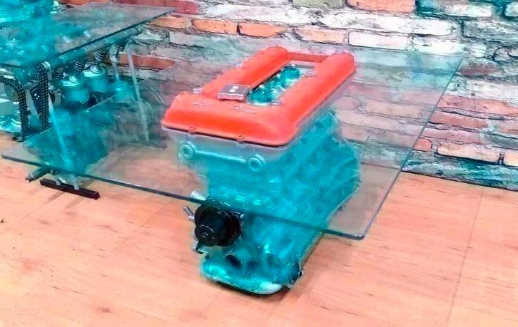 Alfa Romeo Nord Motorbloktafel Auto decoratie Mancave, Huis en Inrichting, Woonaccessoires | Overige, Nieuw, Ophalen of Verzenden