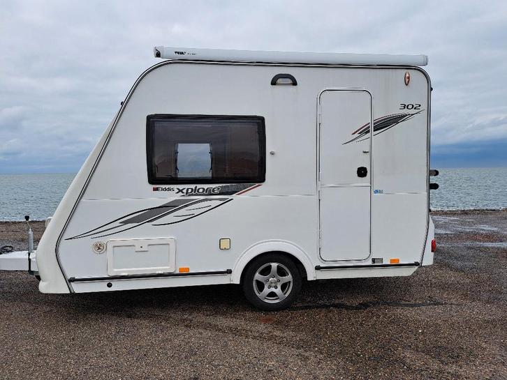 Elddis Xplore 302 met luifel & voortent & badkamer 2011, Caravans en Kamperen, Caravans, Particulier, tot en met 2, 750 - 1000 kg