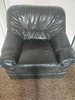 Leren 1 persoons stoel, Huis en Inrichting, Ophalen, Gebruikt, Zwart, Leer