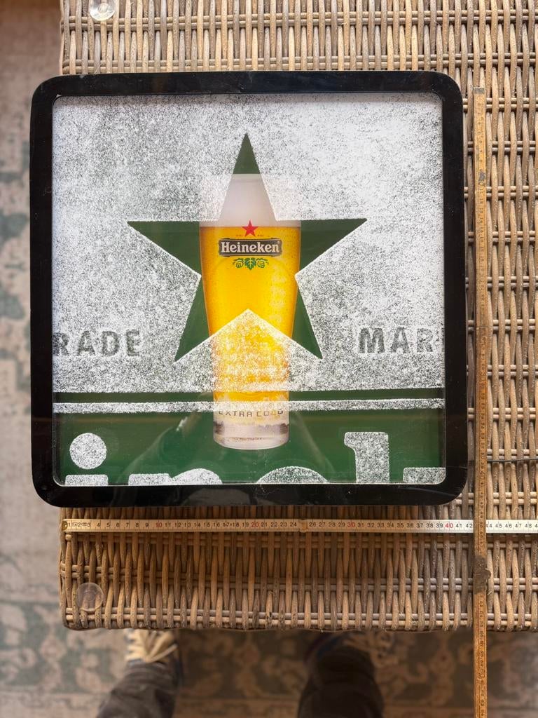 Heineken ice cold lichtbak, Ophalen of Verzenden, Zo goed als nieuw, Reclamebord, Plaat of Schild, Heineken