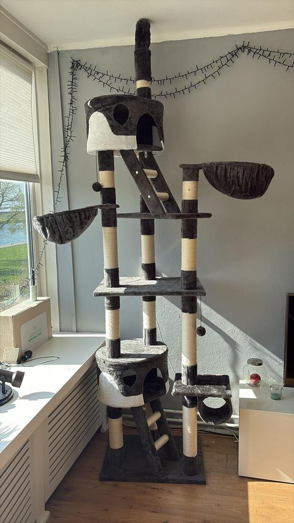 Krabpaal 243-260 cm hoog, Dieren en Toebehoren, Ophalen, Zo goed als nieuw, Krabpaal