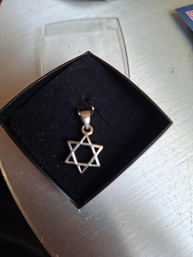 Zilveren hanger Davidster nieuw, Ophalen of Verzenden, Nieuw, Zilver, Overige merken