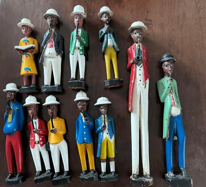 colon beelden ivoorkust en Ghana, Antiek en Kunst, Ophalen, Handgemaakt, 20 - 50 cm