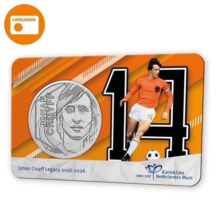Johan Cruyff Legacy 2016-26 Oranje-Ajax Ed. Penning coincard, Verzenden, Koningin Beatrix, Euro's