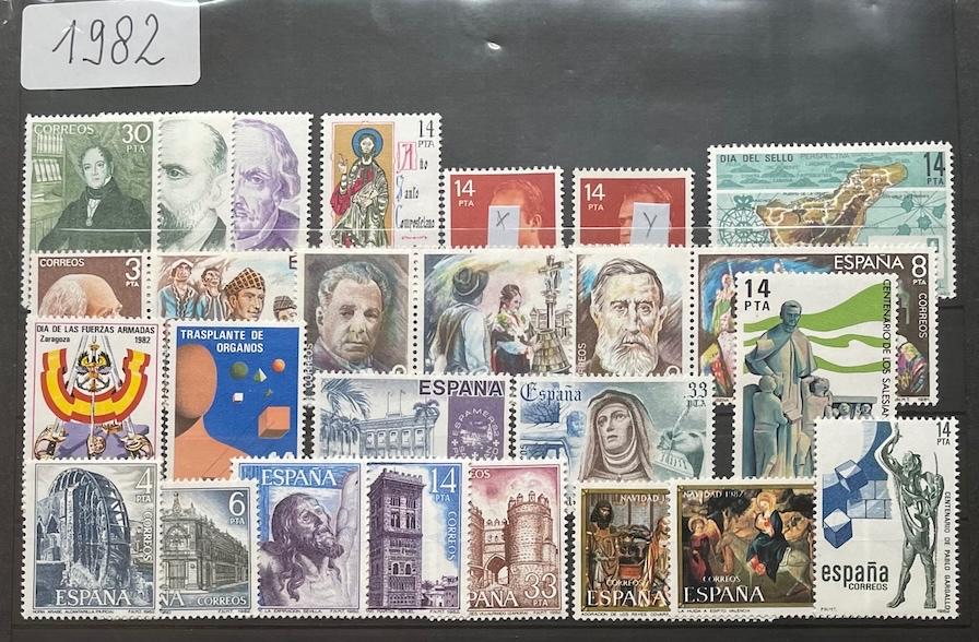 Spanje 1982, Lotje postfrisse zegels **, MNH, Ophalen of Verzenden, Postfris