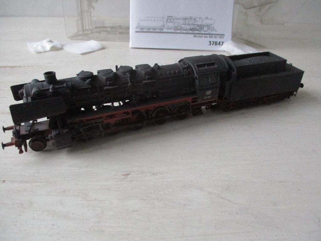 Märklin Stoomlok BR 50 1957 DB no 37847, Ophalen, Wisselstroom, Locomotief, Zo goed als nieuw