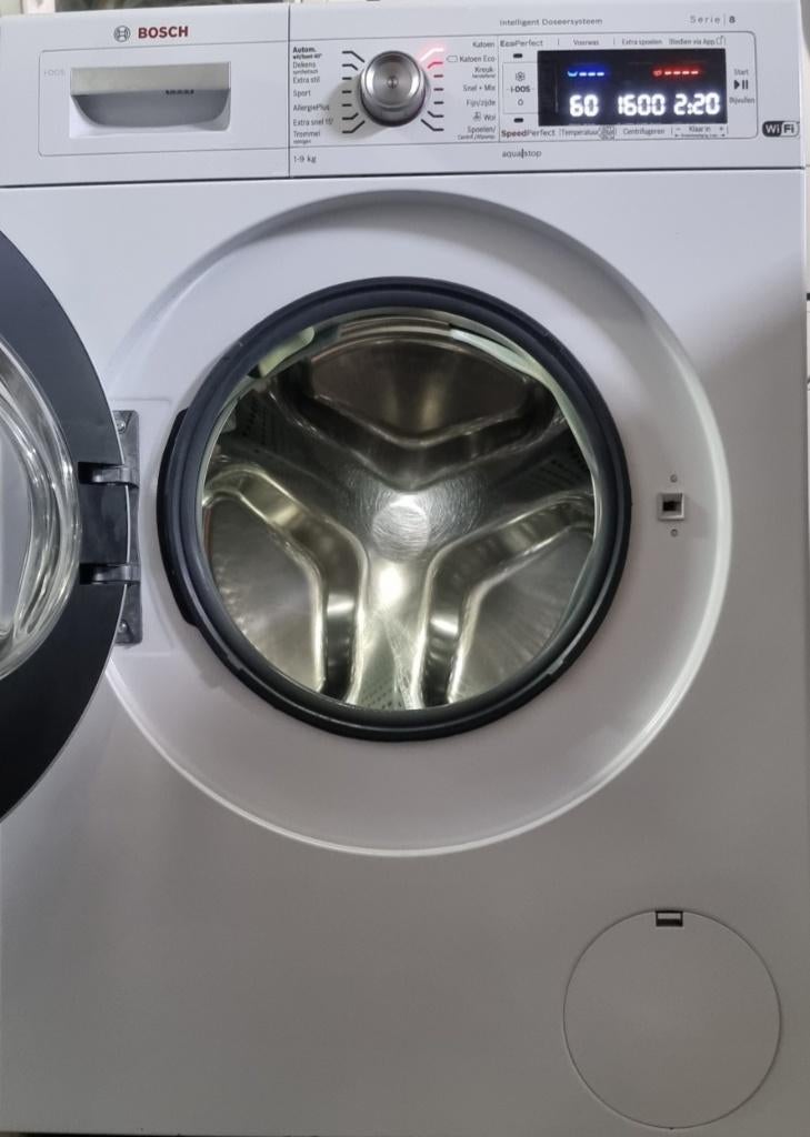 Bosch Wasmachine serie8 9Kg/1600RPM/A+++/i-DOS/Wifi, Ophalen, 1200 tot 1600 toeren, 8 tot 10 kg, Zo goed als nieuw
