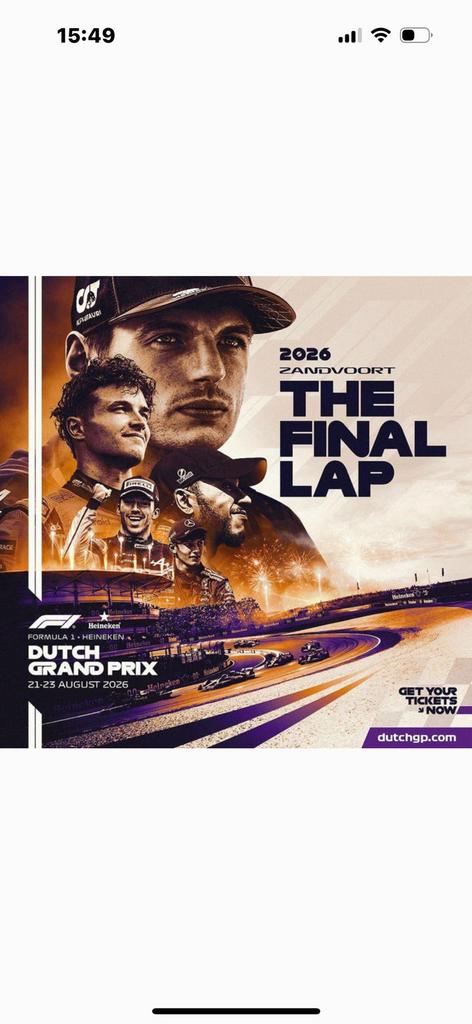 Dutch gp tickets za/zo 400,- 3 kaartjes, Alle leeftijden, Verzenden, 1980 tot heden, Zo goed als nieuw