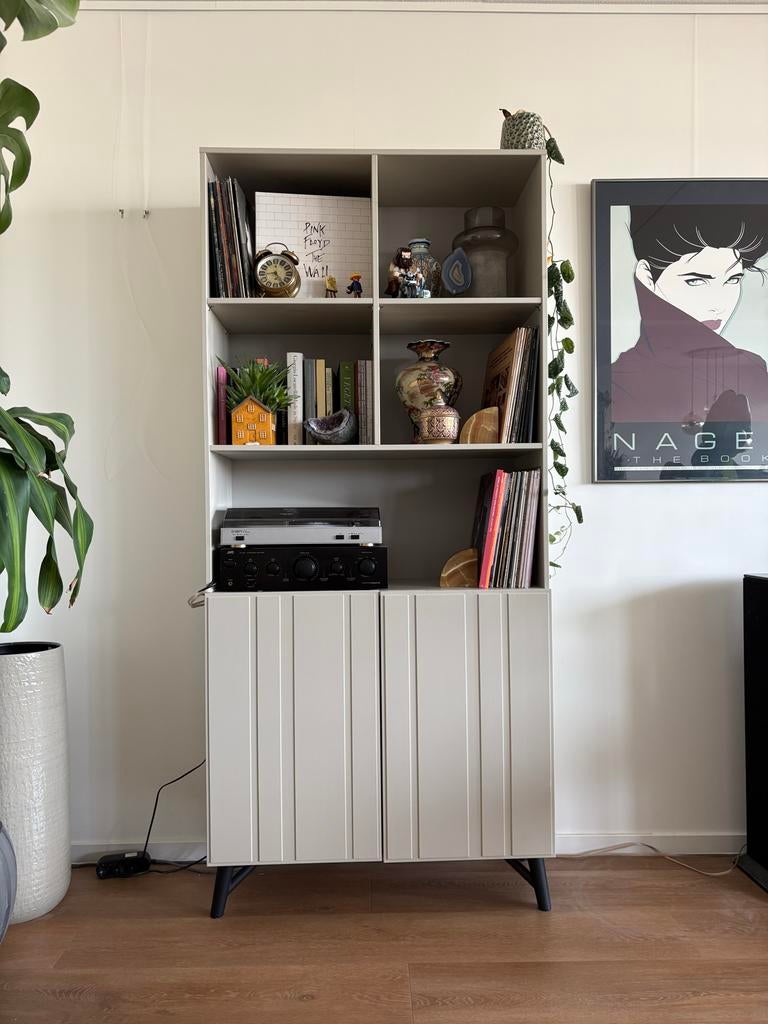 WOOOD Miller 2-Deurs Opbergkast - Grenen - Dust - 200x90x37, Huis en Inrichting, Kasten | Overige, Ophalen