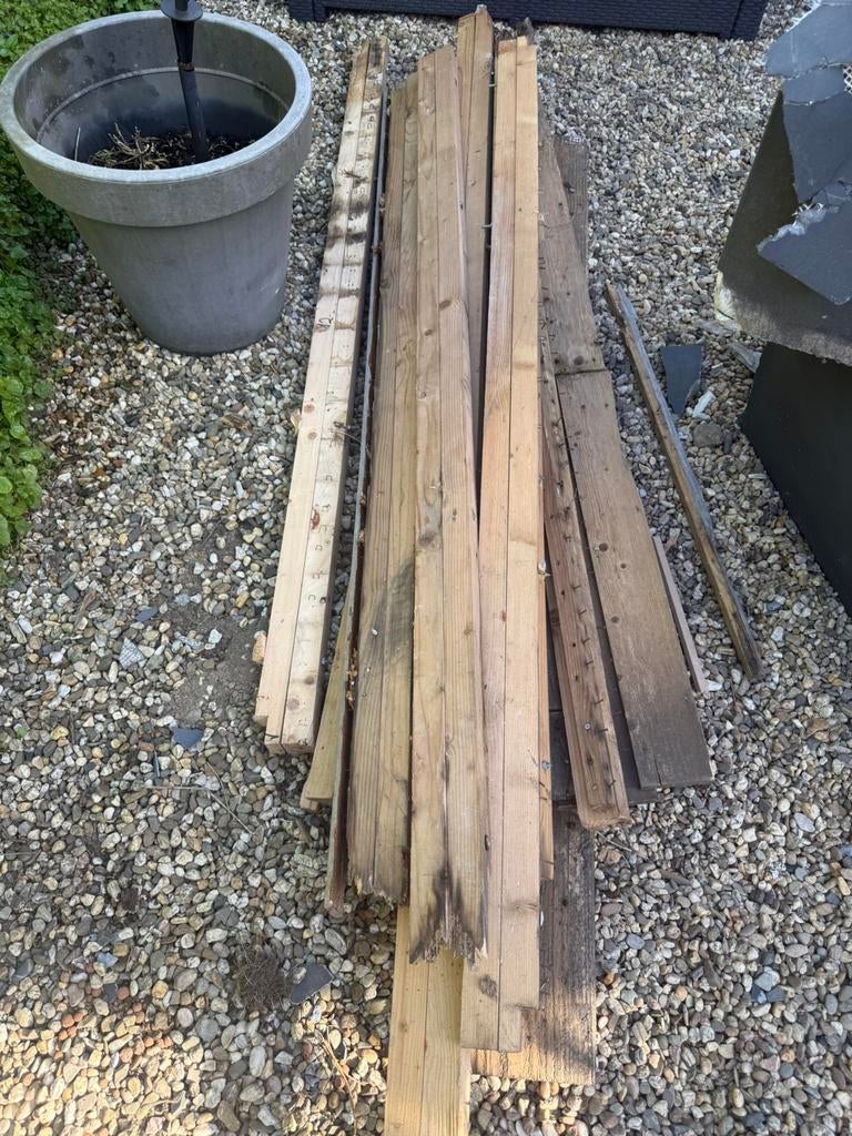 Houten balkjes, Ophalen of Verzenden, Gebruikt, Minder dan 180 cm, Balken