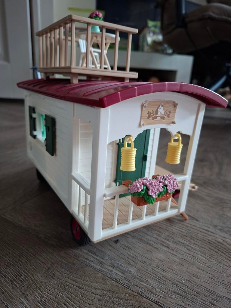 Schleich Woonwagen met accessoires, Ophalen of Verzenden, Zo goed als nieuw, Jongen of Meisje
