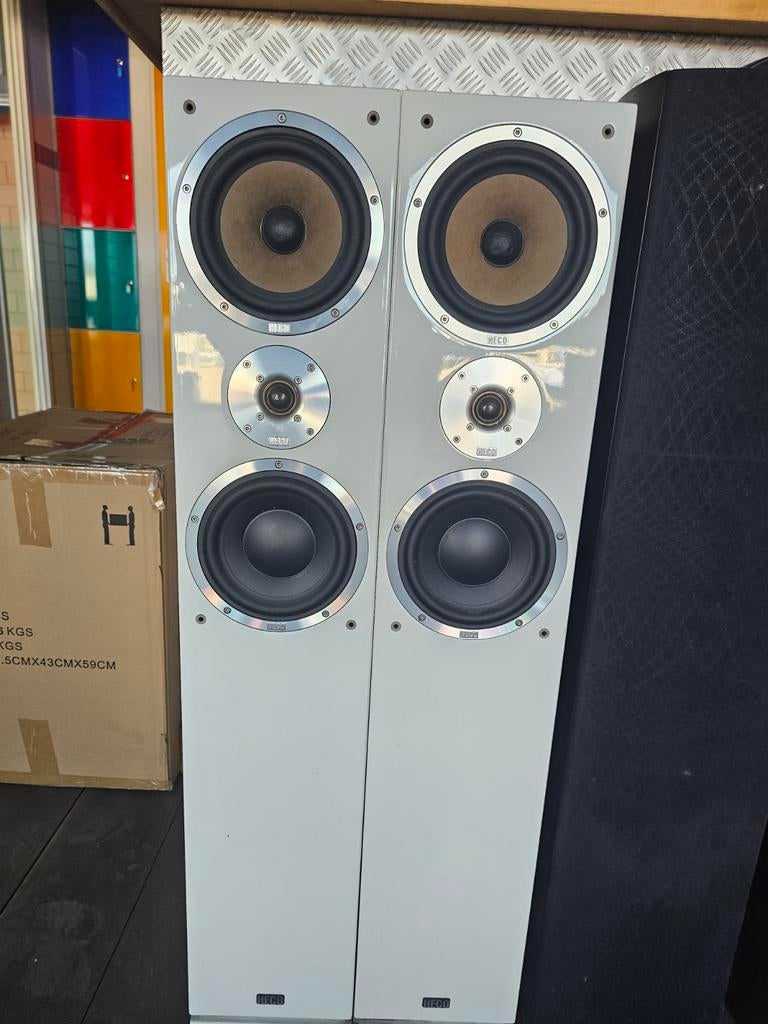 HECO ALEVA 500 Vloerstaande Luidsprekers - Wit, Audio, Tv en Foto, Luidsprekers, Ophalen