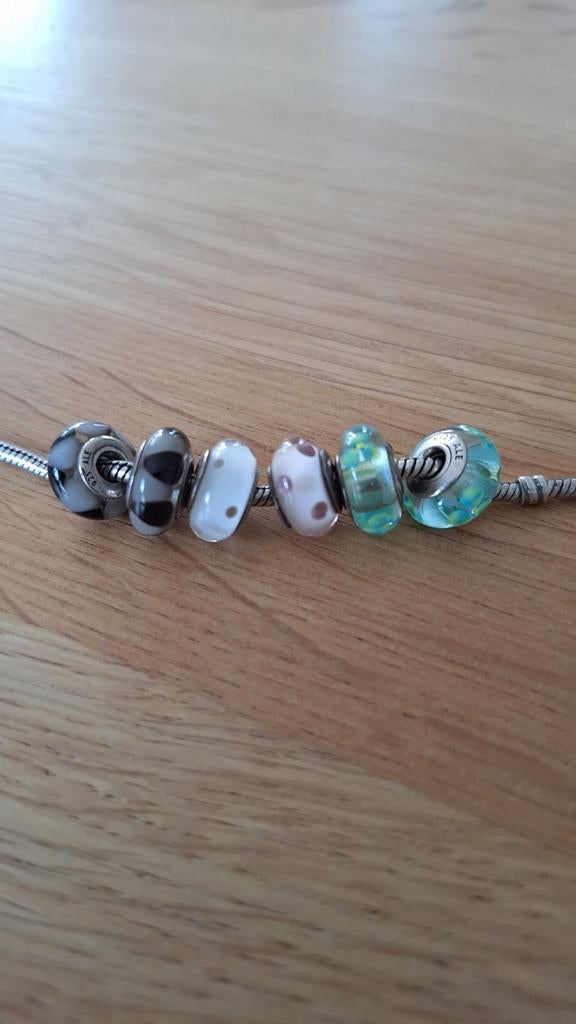 Pandora glaskralen voor armband of ketting p.st 13 euro, Sieraden, Tassen en Uiterlijk, Bedels, Ophalen of Verzenden, Zo goed als nieuw