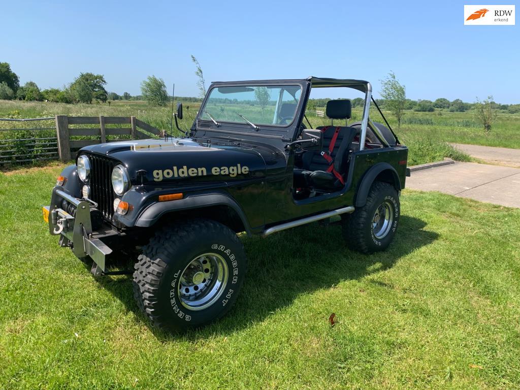 Jeep CJ7 AUTOMATIC Golden Eagle 8-cil 1978 volledig belastin, Auto's, Overige carrosserieën, 300 pk, Vierwielaandrijving, 4x4