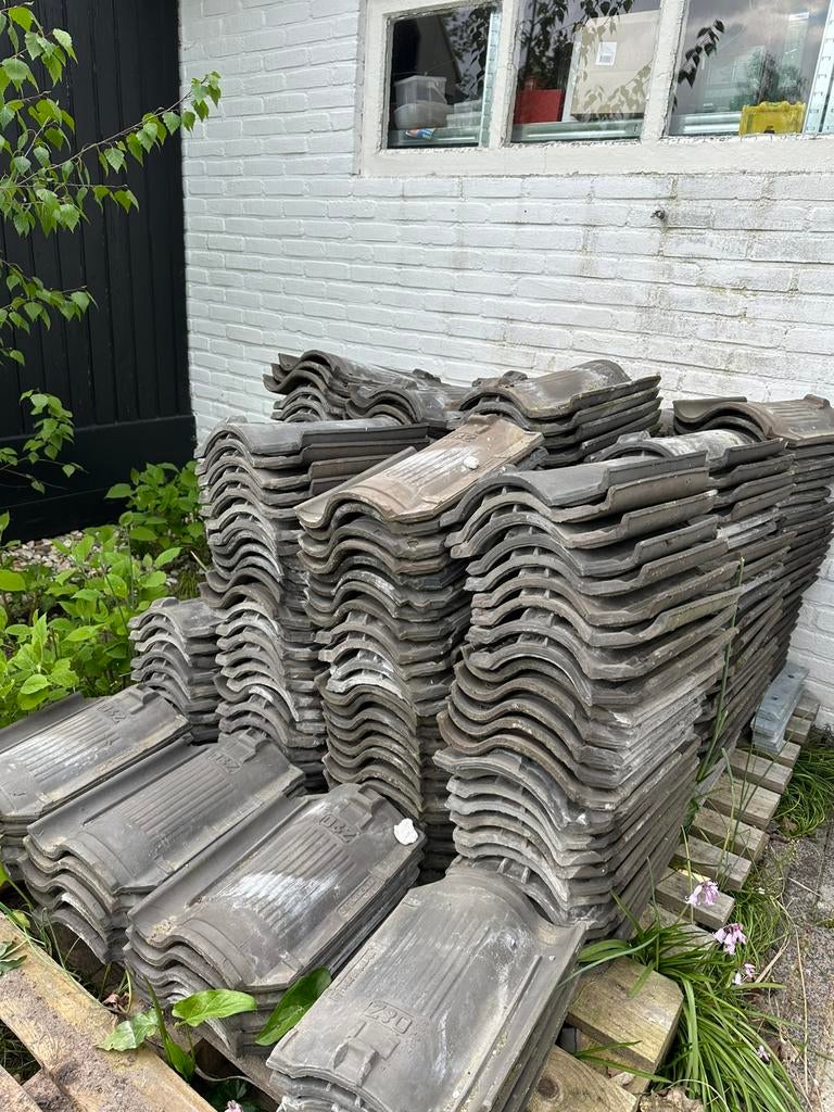 Gebruikte / oude dakpannen zwart, Ophalen, Gebruikt, Steen of Klei, Zwart