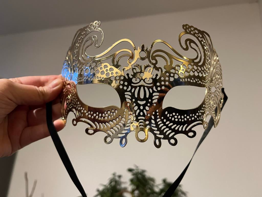 Stalen Masker - Kostuum Accessoire, Ophalen of Verzenden, Nieuw, Carnaval, Accessoires