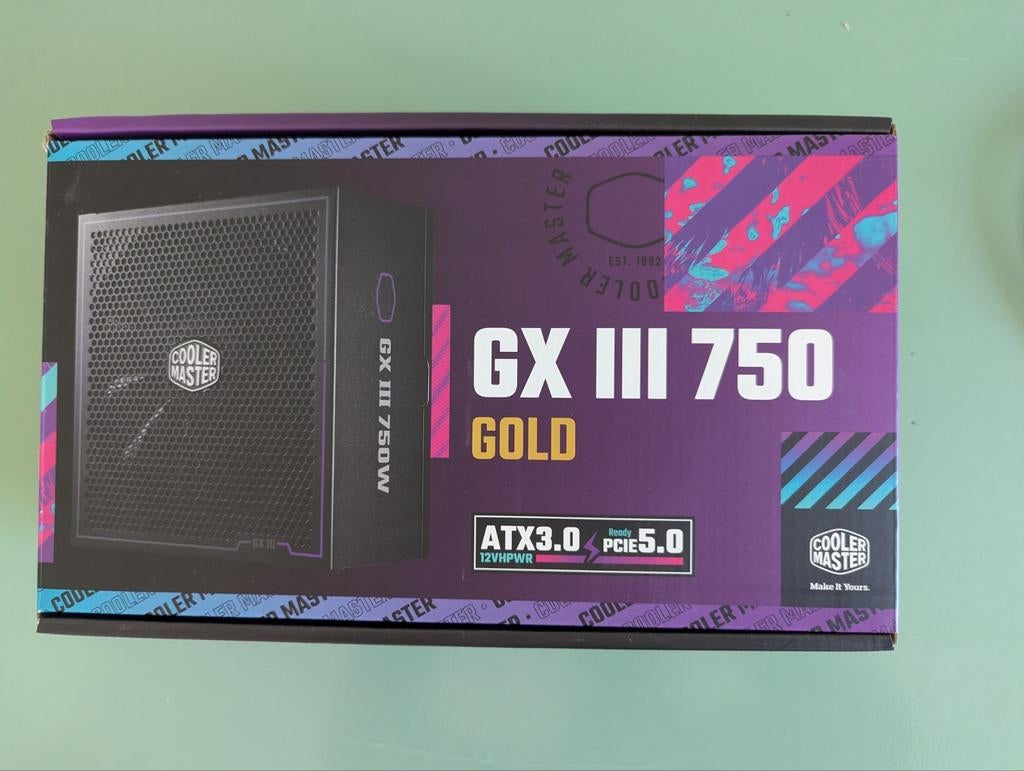 Cooler Master GX III 750 Gold Voeding, Computers en Software, Interne voedingen, Ophalen of Verzenden, Nieuw