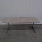 Ahrend 500 knop zit/zit bureau, 180x80cm, Eiken/Alu, BR102, Gebruikt, -, -, In hoogte verstelbaar