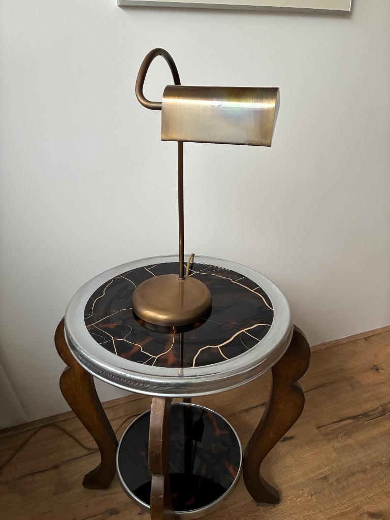 Messing Bureaulamp, leeslamp, pianolamp,  art deco stijl, Art deco, Ophalen of Verzenden, Zo goed als nieuw, Metaal