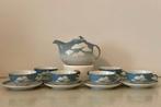 Theepot, 6 theekopjes & 6 schoteltjes wolken Seltmann Weiden, Verzamelen, Porselein, Kristal en Bestek, Ophalen, Zo goed als nieuw