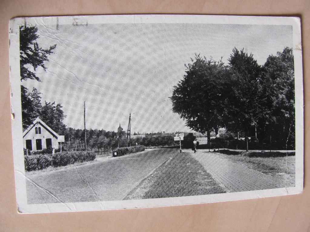 Rhenen1953 kruispunt a/d Berg ri. Veenendaal met ANWB bord, Ophalen of Verzenden, 1920 tot 1940, Gelopen, Utrecht